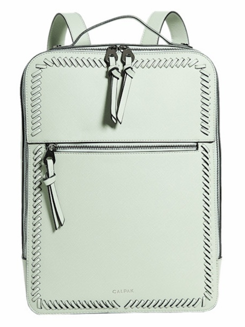CALPAK Mint Green Leather Backpack